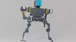 Rigged robot Low-poly 3D model