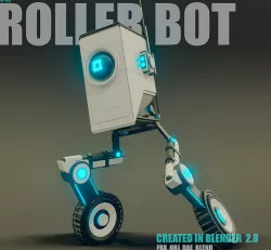 Rigged Rollor Bot 3D model