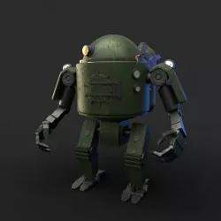 Robot steampunk style 3D model