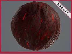 Rock Ground Lava Emission Seamless PBR Texture e Texture