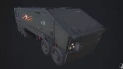 Russian SCIFI APC Low-poly 3D model