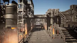 Sci-Fi Factory Low-poly 3D model