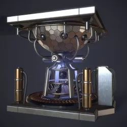 Sci-Fi Reactor Core Low-poly 3D model