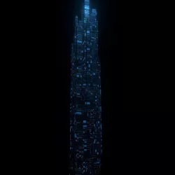 Sci fi Skyscrapers 5 3D model