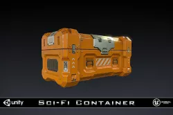 SciFi Container Low-poly 3D model