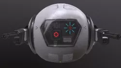 scifi drone Low-poly 3D model