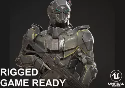 SciFi Soldier Character Low-poly 3D model