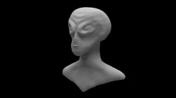 Sculpted Alien Head 3D model