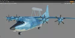 Shaanxi KJ-200  AEW C Aircraft Low-poly 3D model