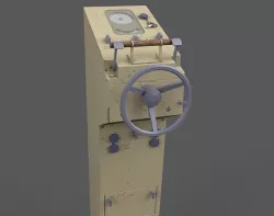 Ship steering wheel Low-poly 3D model