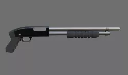 Shotgun 12 - Gun Weapon - Escopeta Low-poly 3D model