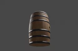 Simple Barrel Low-poly 3D model