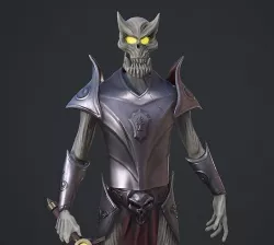 Skeleton Warrior Low-poly 3D model