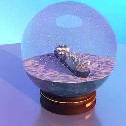 Snow globe with the Ship  3D model
