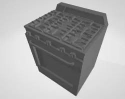 Stove Low-poly 3D model