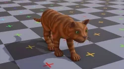 Stylized Cat Low-poly 3D model