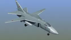 Su24 Fencer Bomber Low-poly 3D model