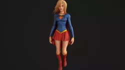 Supergirl Low-poly 3D model