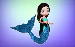  Sweet mermaid  II Low-poly 3D model