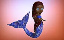 Sweet mermaid IV Low-poly 3D model