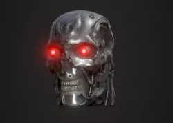 T 800 Head Low-poly 3D model