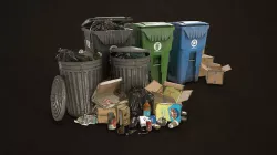 Urban Trash Pack Vol 2 Low-poly 3D model
