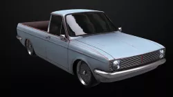 Vanet Peykan - Rusty Classic Car  Low-poly 3D model