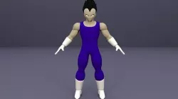 Vegeta Low-poly 3D model