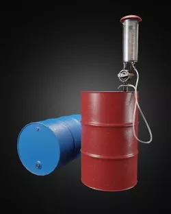 Vintage gasoline pump is a manual style 3D model