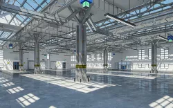 Warehouse interior and exterior 3 3D model
