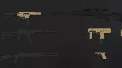 Weapons pack Low poly Low-poly 3D model