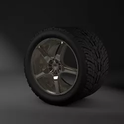 Wheel car 3D model