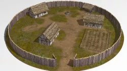 wooden fort 3D model