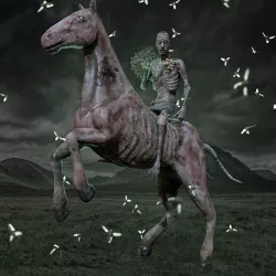 Zombie Horse and Rider Low-poly 3D model