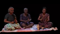Aboriginal Women Sitting On Rug 3D model