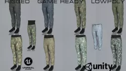 ABR Pro pants Low-poly 3D model
