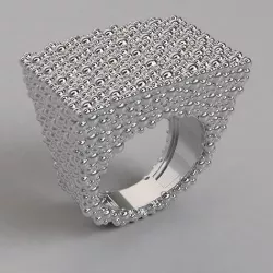 Anillo tipo Rectangulo Ring 3D model