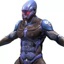 Arthur C humanoid in suit 3D model
