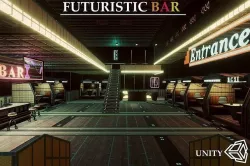 Artsate - Futuristic Bar Environment Low-poly 3D model