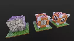 Basic Cubes Low-poly 3D model