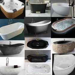 Bathtub HQ modern style Bathroom 30 pack Collection 3D-models 3D model