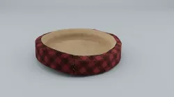 Bed for a cat RedGrid Low-poly 3D model