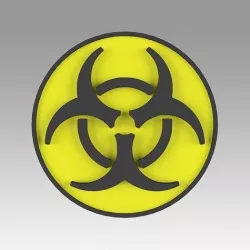 Biohazard symbol Signs 3D model