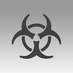 Biohazard symbol Signs 3D model