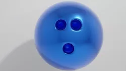 Blue Bowling Ball 3D model