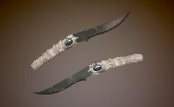 Bony knife Low-poly 3D model