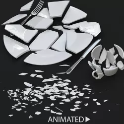 Broken Tableware 3D model