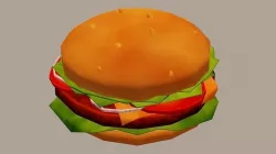 Burger Low-poly 3D model