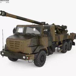 CAESAR self-propelled howitzer 3D model