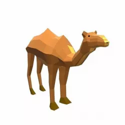Camel Cartoon Low-poly 3D model